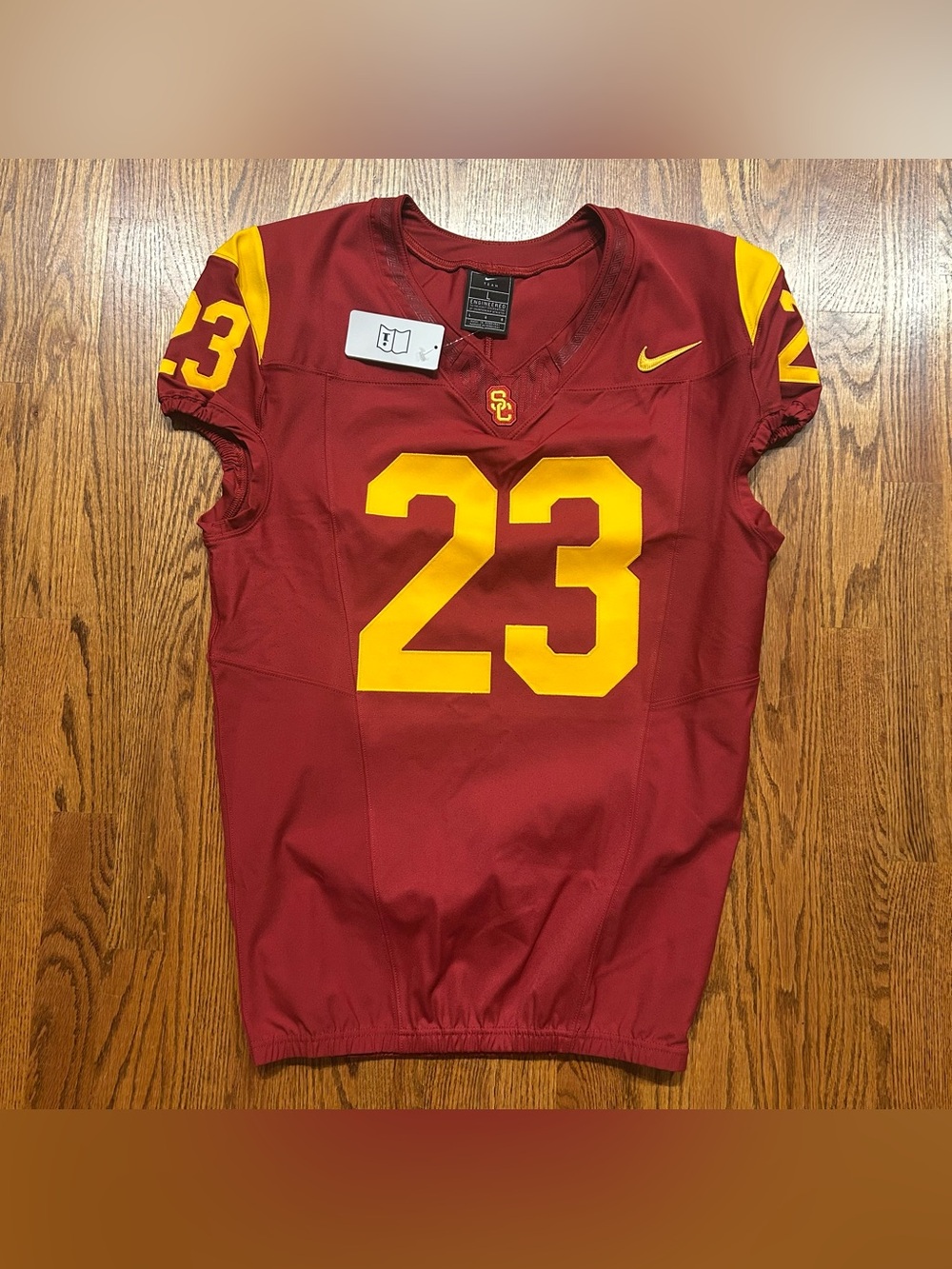 Nike Team USC Trojans #23 2023 Authentic Game Cut Football Jersey Large Issued